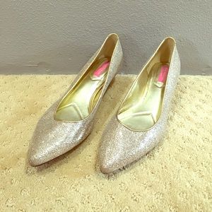 Isaac Mizrahi New York Gabriel Gold Kitten Heel